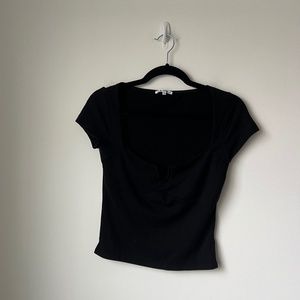 reformation emerly crop knit top